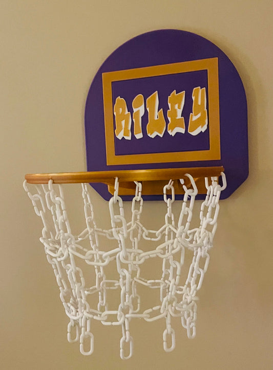 Personalized 3D Printed Mini Basketball Hoop
