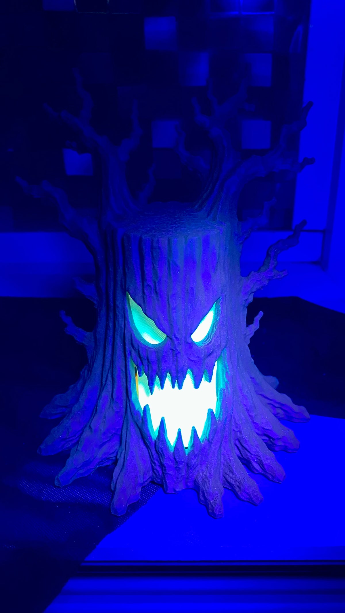 Haunted Hallow Tea Light with Glow Face