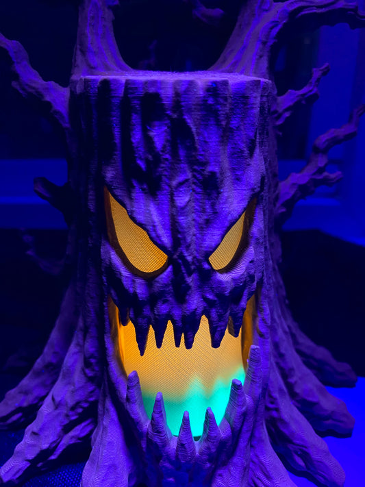 Haunted Hallow Tea Light with Glow Face