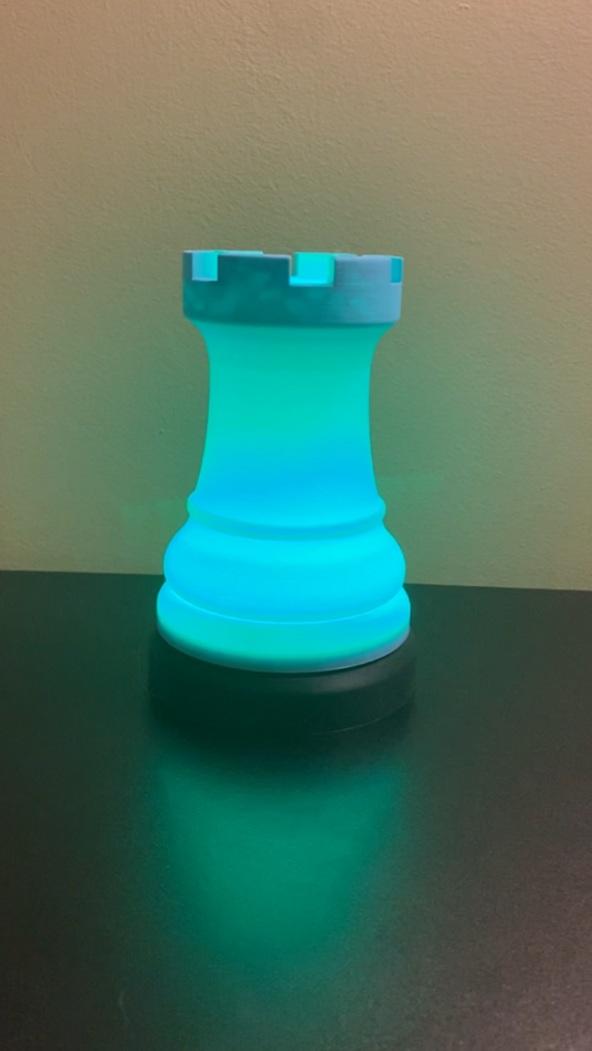 3D Printed Desk Lamp - Rook Chess Piece