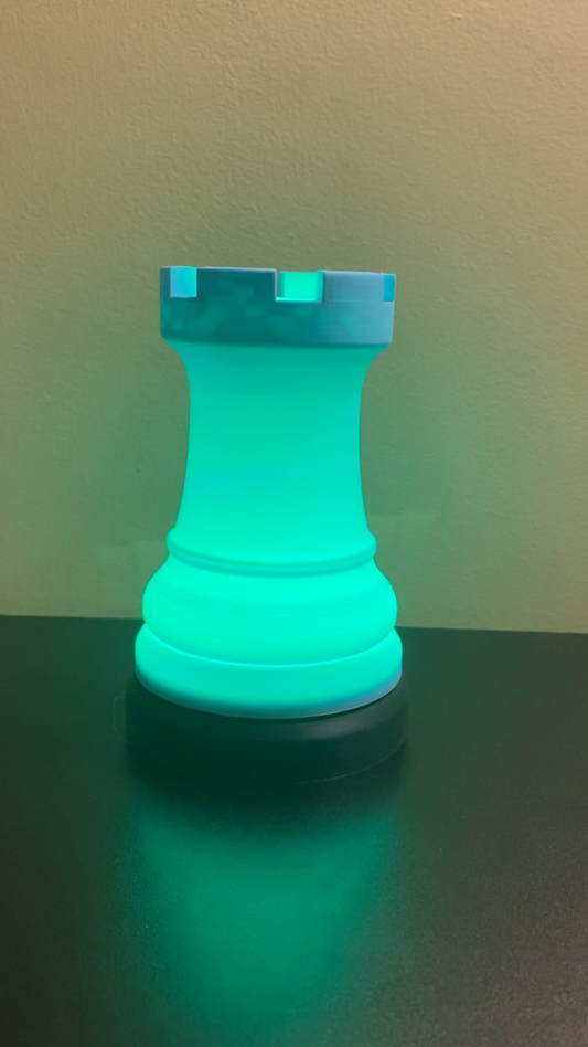 3D Printed Desk Lamp - Rook Chess Piece