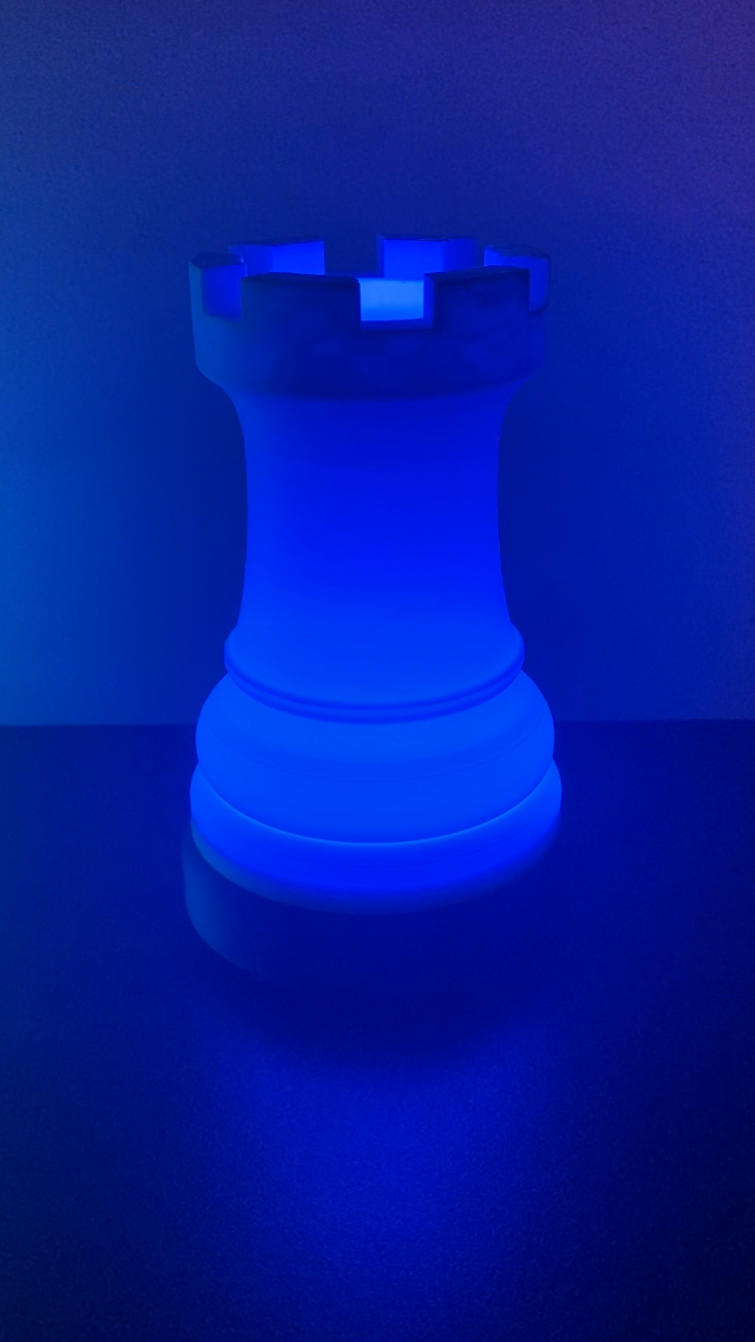3D Printed Desk Lamp - Rook Chess Piece