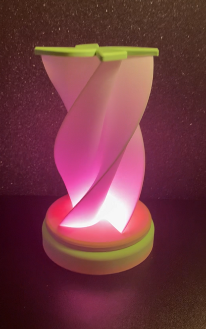 3D Printed Desk Lamp - 4 Point Twist (Tulip)