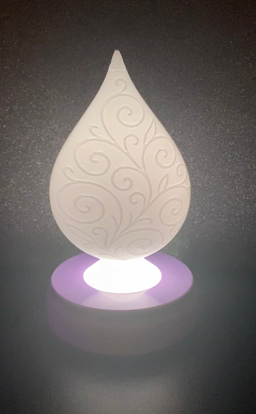 3D Printed Desk Lamp - Tear Drop