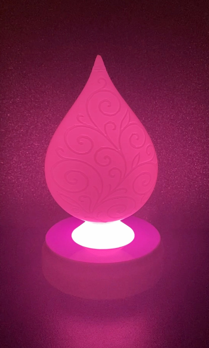 3D Printed Desk Lamp - Tear Drop