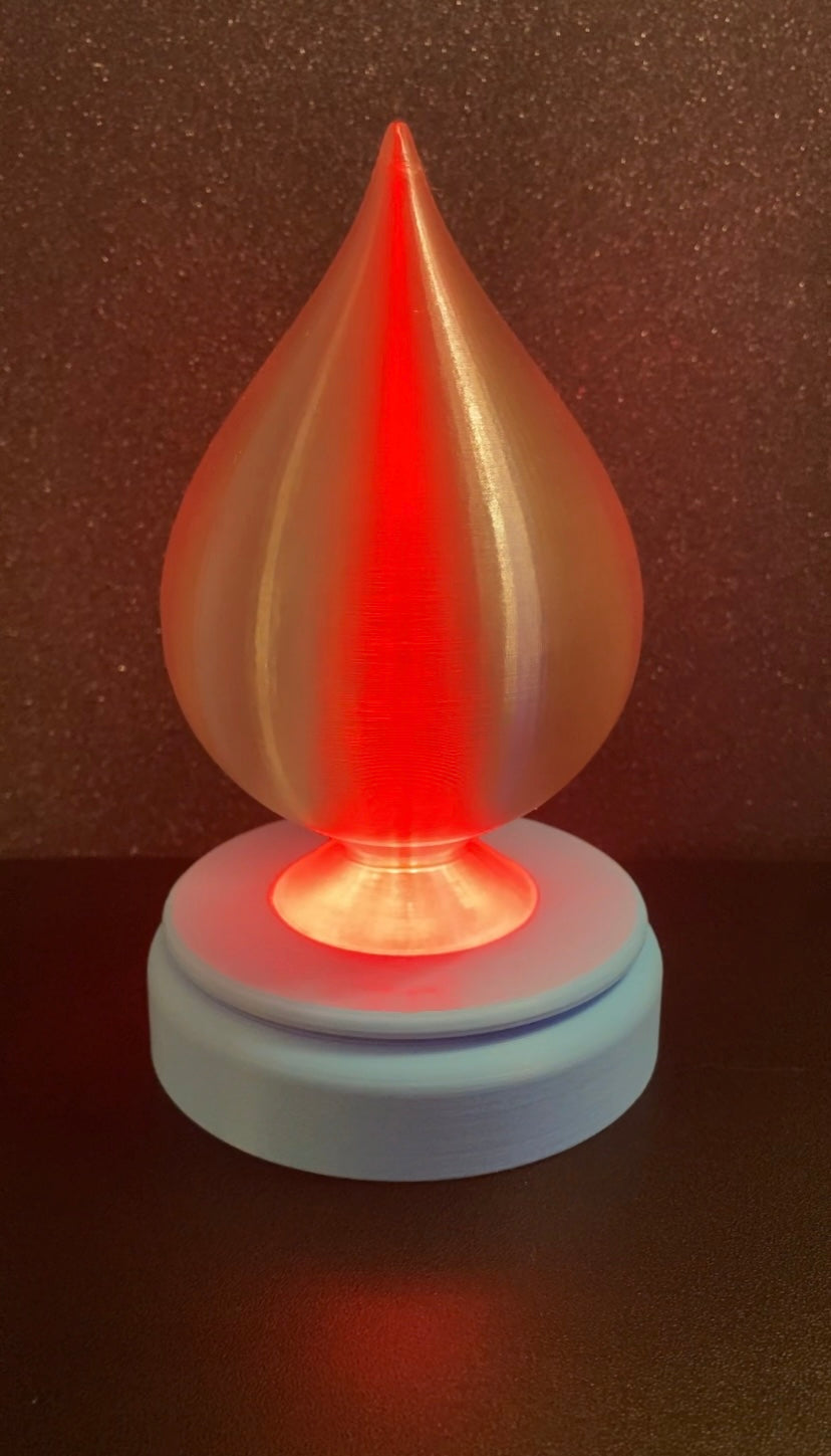 3D Printed Desk Lamp ~ Tear Drop
