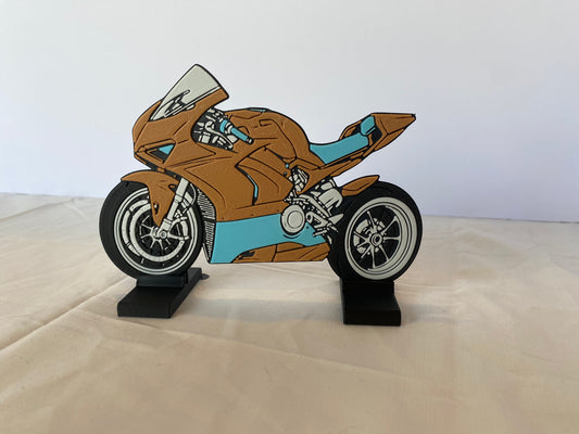 3D Printed Motorcycle Wall Art