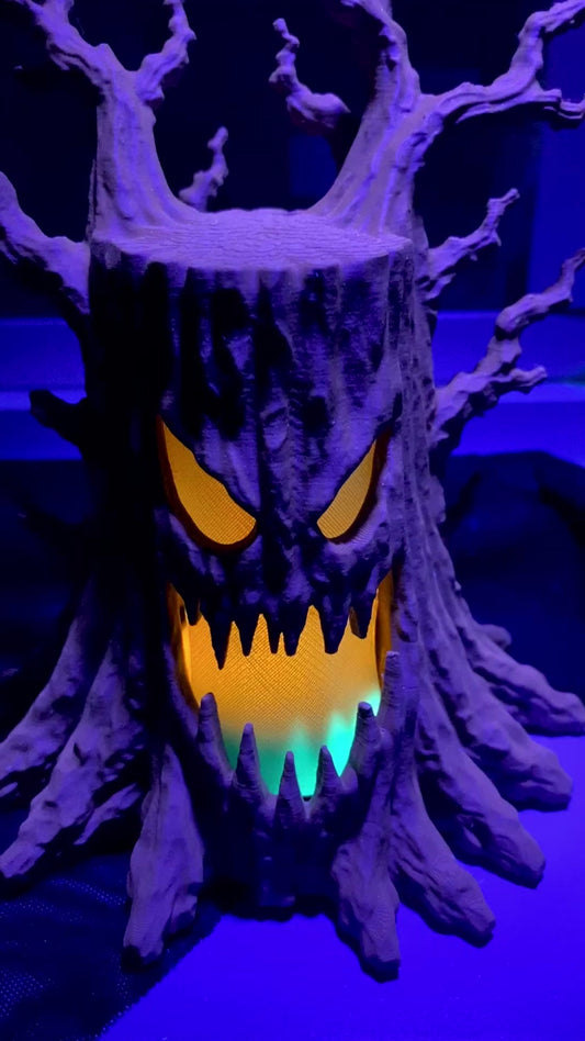 Haunted Hallow Tea Light with Glow Face